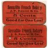 Image 1 : Sausalito French Bakery Tokens  (119679)
