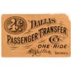 Image 1 : Dallas Passenger Transfer Company Transportation Token  (119060)