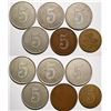 Image 1 : American 'Poker Chip Style' '5' Counters - lot of six  (118205)