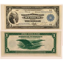 $1 Federal Reserve Bank Note, Series of 1918, St. Louis, Missouri, Uncirculated  (111986)