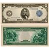 Image 1 : $5 Federal Reserve Note, Blue Seal, Series of 1914, Uncirculated  (111985)