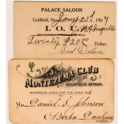 Palace Saloon/Montezuma Club Scrip  (119142)