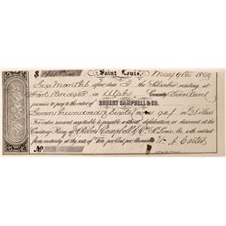 Fort Bridger Utah Territory Promissory Note  (119729)