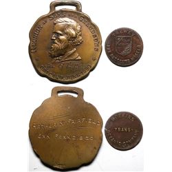 Fairfield Watch Fob and Vaudeville Token (Lot of 2)  (120587)