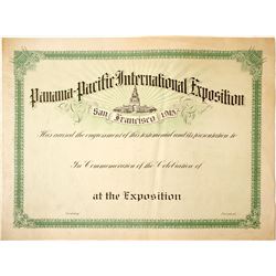 Pan Pacific Large Certificate  (85158)