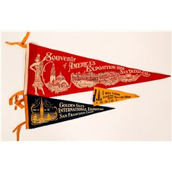 Banners from 3 Expositions: Golden Gate, San Francisco, San Diego  (117163)