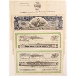 Fair and Exposition Stock Certificates  (82730)