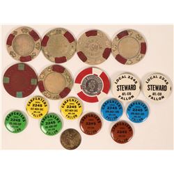 Nevada pin-backs and Gaming Tokens  (116747)