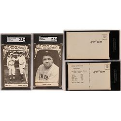 All-Time Greats Babe Ruth & Mel Ott Postcards  (119210)