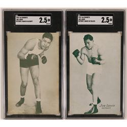 Exhibits Pair of Joe Louis Cards  (119254)