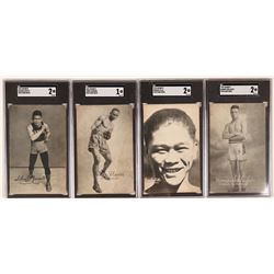 Four 1920's Black Boxer Postcards  (117206)