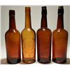 Image 1 : Four Embossed Tooled Top Whiskey Bottles (177940)