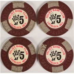 Felix's Bank Club $5 Poker Chips (112809)