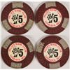 Image 1 : Felix's Bank Club $5 Poker Chips (112809)