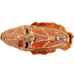 African Ceremonial Wood and Shell Mask  (87474)