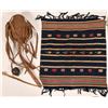 Image 1 : African Water Jug and Guatemalan Weaving and Engraved Cup  (117461)
