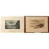 Image 1 : Two Alaska Prints: Davidson Glacier & General View of Sitka  (571546)