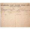 Image 1 : Holbrook, Ft. Apache Stage Line Way Bill, 1905  (84878)