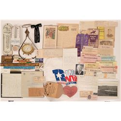 Fresno Collectibles: Documents, Ribbons, & More Ephemera  (113087)