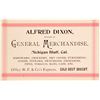 Image 1 : Business Card for Alfred Dixon, Gold Dust Buyer, Michigan Bluff  (56056)