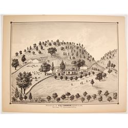 E.B. Townsend Residence, Mormon Island Lithograph  (82443)