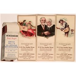 Palo Alto Soda Works Advertising Blotters (3) Plus One from Framington Bottling Co.   (118305)