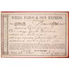 Image 1 : Wells Fargo Placerville Shipping Receipt, 1864  (84847)