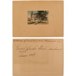 Hand-colored Photograph of Harriet Beeecher Stowe's Residence  (67081)
