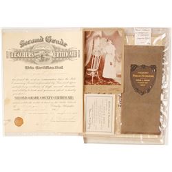 Nebraska Teachers Certs. Diplomas, Cabinet Card  (84404)