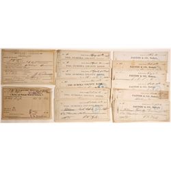 1880s Eureka, Nevada Check Archive Plus Extras  (60146)