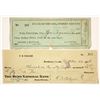 Image 1 : Two Nevada Checks incl. Governor F.B. Balzar  (77500)