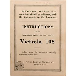 Instructions for 1929 Victrola 105  (117278)