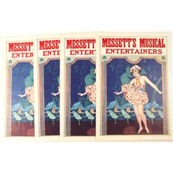 Messett's Musical Entertainers Lithographs (4)  (78960)