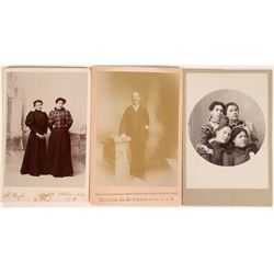 Antique Oklahoma Territory Cabinet Card Photographs (3)  (118163)