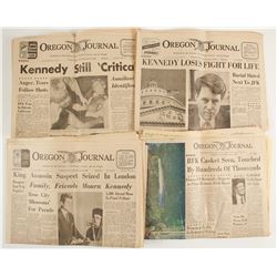 Robert Kennedy Shooting, Oregon Journals Editions (4)  (89849)