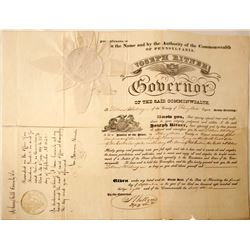 Pennsylvania Justice of Peace Appointment Cert.  (85177)