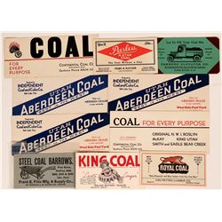 Western Coal Advertising Blotters (10)  (118336)