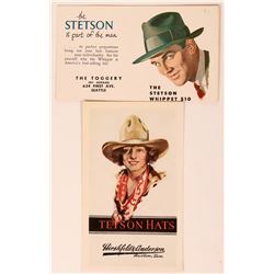 Two Stetson Hat Advertising Blotters  (118304)