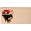 Image 1 : Fancy Art Blotter With Painting of Attractive Woman  (118358)