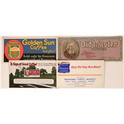 Coffee Advertising Blotters (4)  (118319)