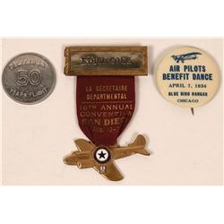 Air Pilots Medal, Pinback, & Token  (118061)