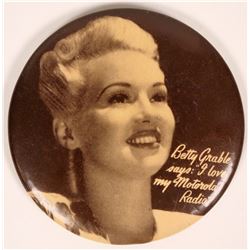 Betty Grable Motorola Radio Pocket Mirror  (119082)