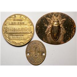 Miscellaneous Vintage Brass Labels  (118899)