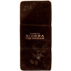 Sierra Ice Cream Leather Wallet c. 1900-1910, CA.   (118340)