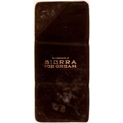 Sierra Ice Cream Leather Wallet c. 1900-1910, CA.   (118340)