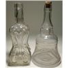 Image 1 : Two Clear Glass Liquor Bottles  (117953)