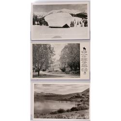 Tioga Lodge, Mono Lake and Snow Scene of Galena Set of 3, Real Photo Postcards  (119930)