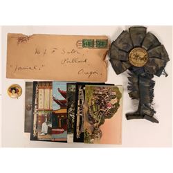 SF RPC and Litho Postcards, Cover, Ribbon and Pinback  (118095)