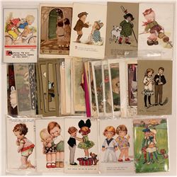 Large Lot of Children Including Four Tuck Postcards (40)  (111731)