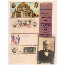 President McKinley Postcards and Ribbon (5)  (111743)